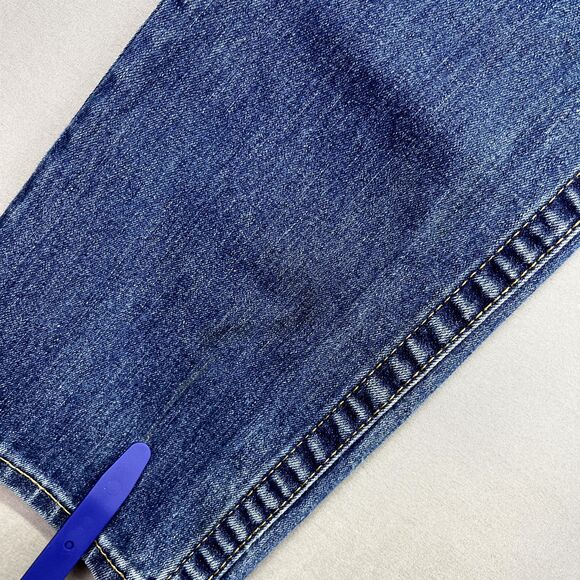 True Religion Jeans Womens 29 Blue Denim Flat‎ Front Pockets Slim Straight - Picture 5 of 16